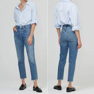 CITIZENS OF HUMANITY Jolene Vintage JEANS Size 29 Blue High Rise Button Fly NEW